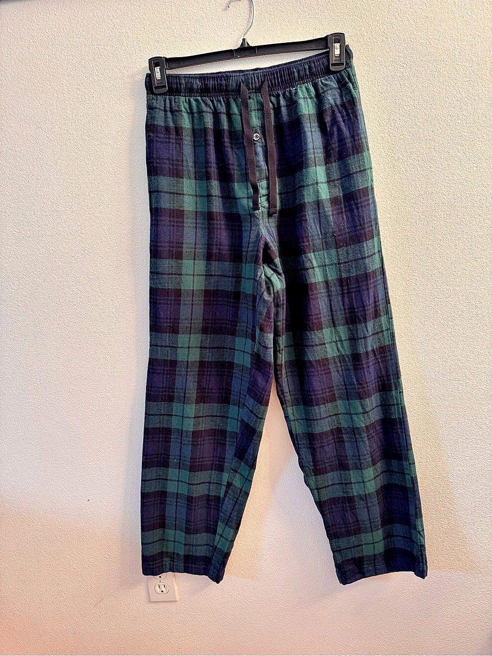 Michael Morgan Men’s Plaid Flannel Pajama Pants Size M 100% Cotton